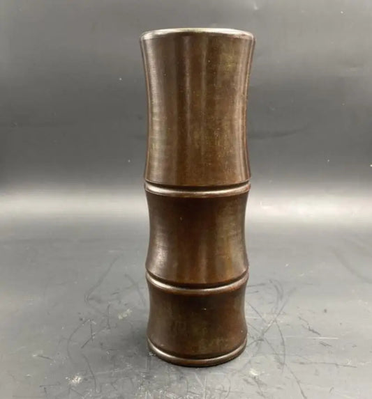China brass bamboo Pen holder crafts statue