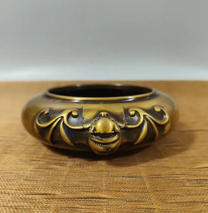 China brass bat Incense burner crafts statue