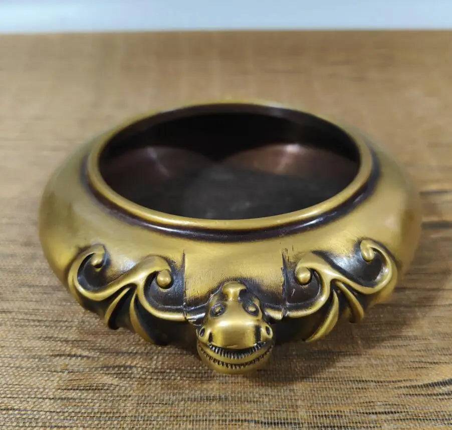 China brass bat Incense burner crafts statue