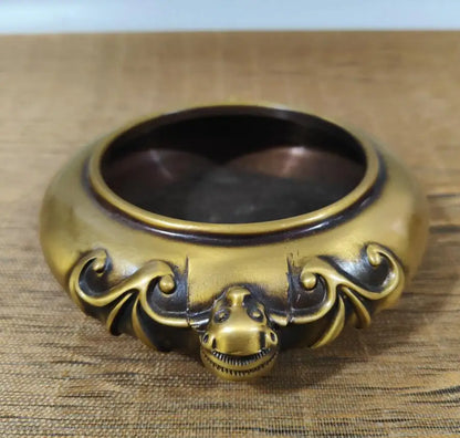 China brass bat Incense burner crafts statue