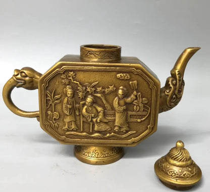China brass beauty wine pot crafts statue
