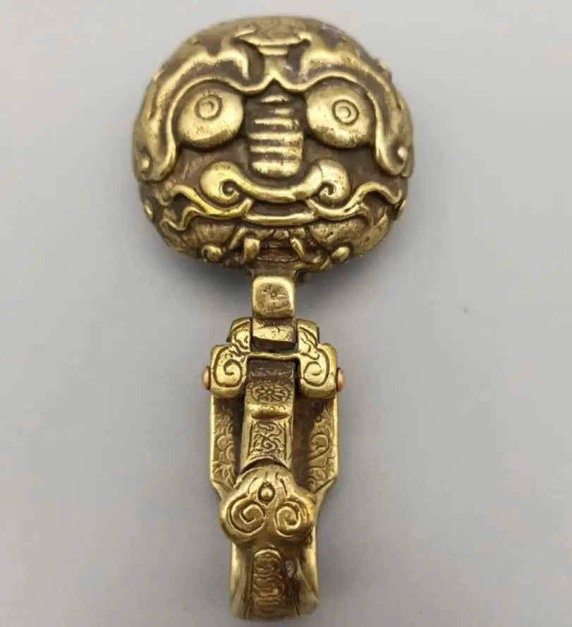 China brass belt buckle crafts statue