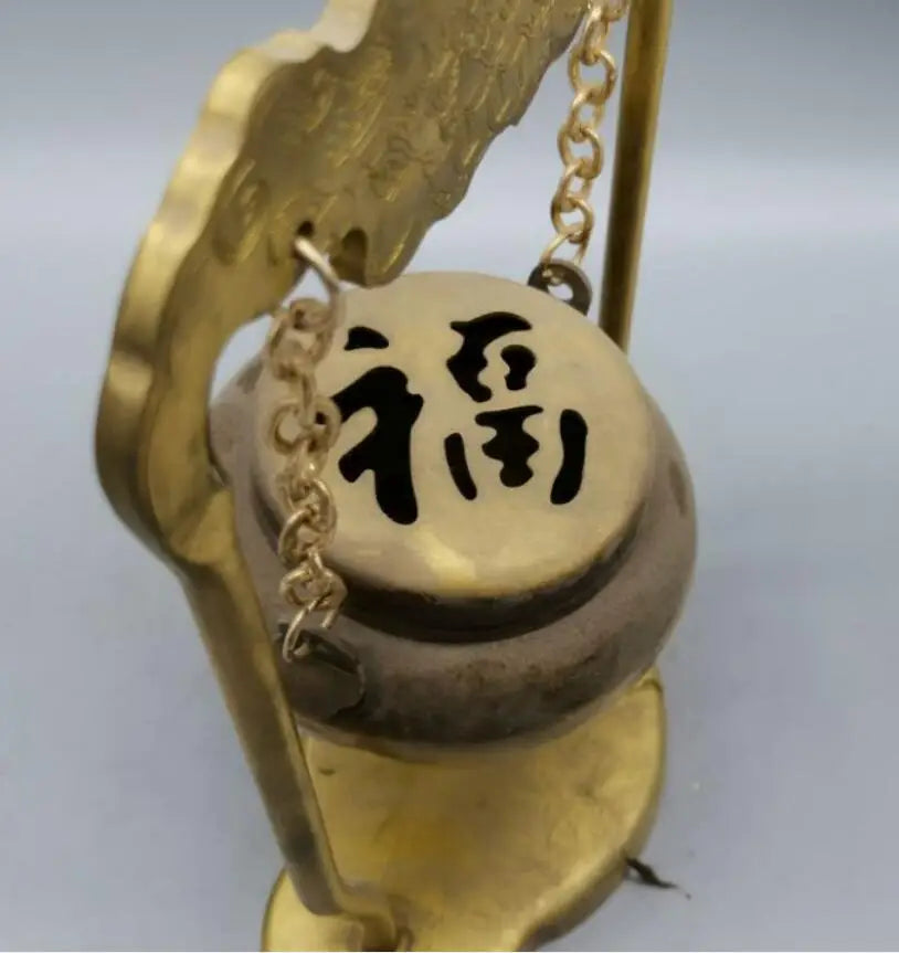 China brass blessing word Hanging Incense burner crafts statue
