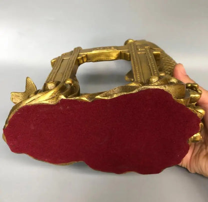China brass carp leaped over dragon's gate crafts statue
