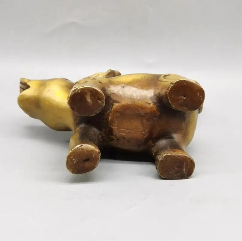 China brass chicken and elephant crafts statue