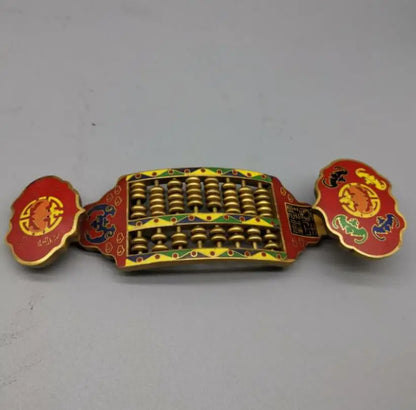 China brass cloisonne Ruyi abacus crafts statue