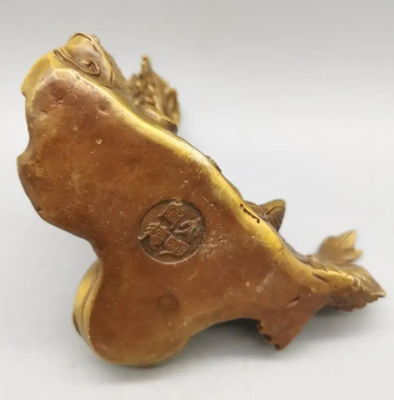China brass cornucopia dragon crafts statue