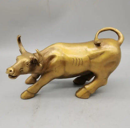 China brass cow crafts statue