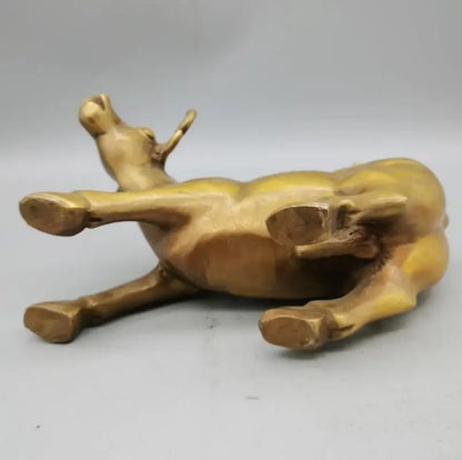 China brass cow crafts statue