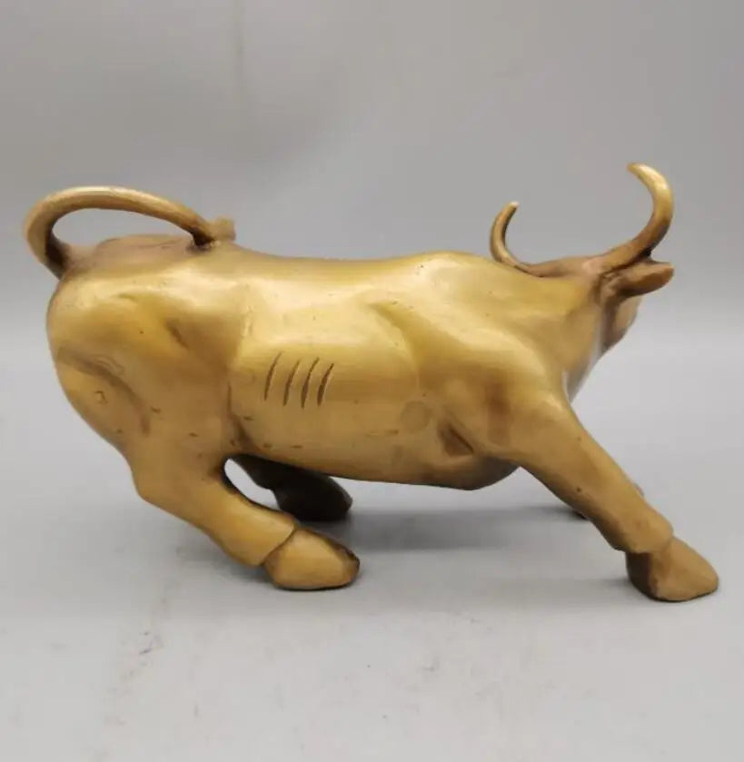 China brass cow crafts statue