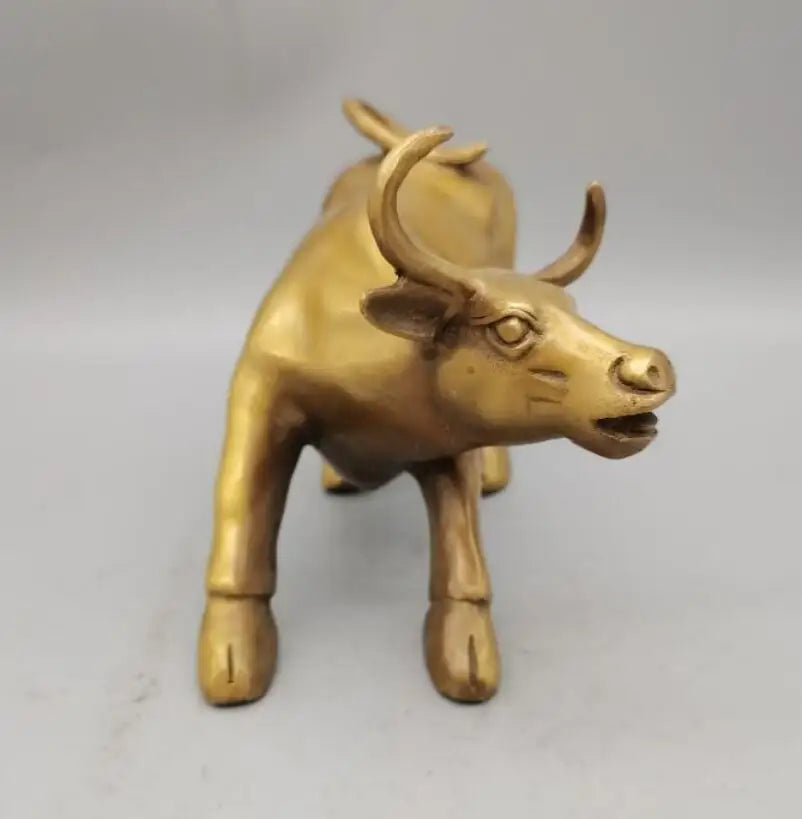 China brass cow crafts statue