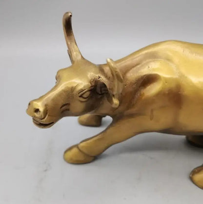 China brass cow crafts statue