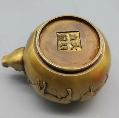 China brass cow shape teapot crafts statue