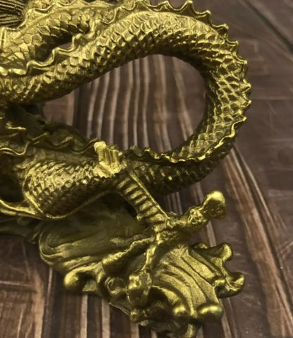 China brass dragon crafts statue
