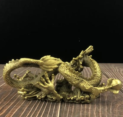 China brass dragon crafts statue