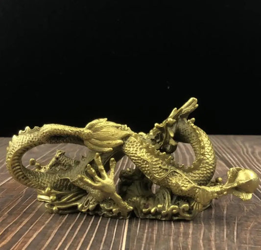 China brass dragon crafts statue