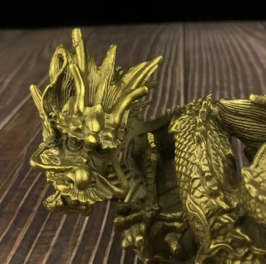 China brass dragon crafts statue