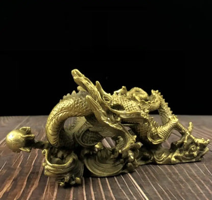 China brass dragon crafts statue
