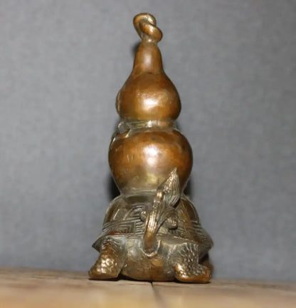 China brass dragon turtle gourd crafts statue