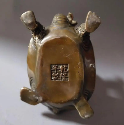 China brass dragon turtle snake crafts statue
