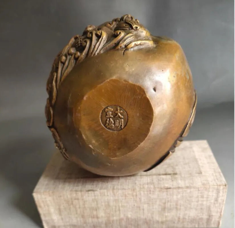 China brass eight immortals Peach crafts statue