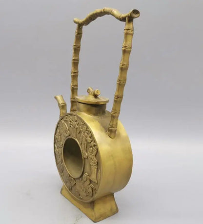 China brass eight immortals teapot crafts statue