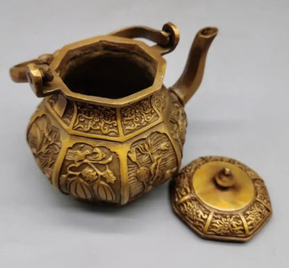 China brass eight treasure flagon crafts statue
