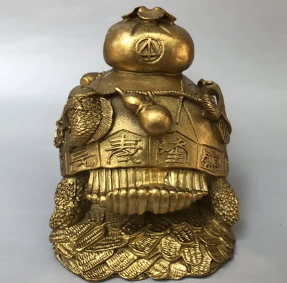 China brass eight treasures dragon turtle crafts statue