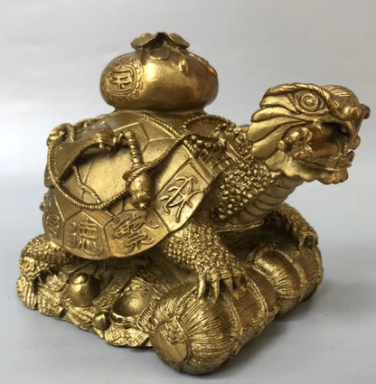 China brass eight treasures dragon turtle crafts statue