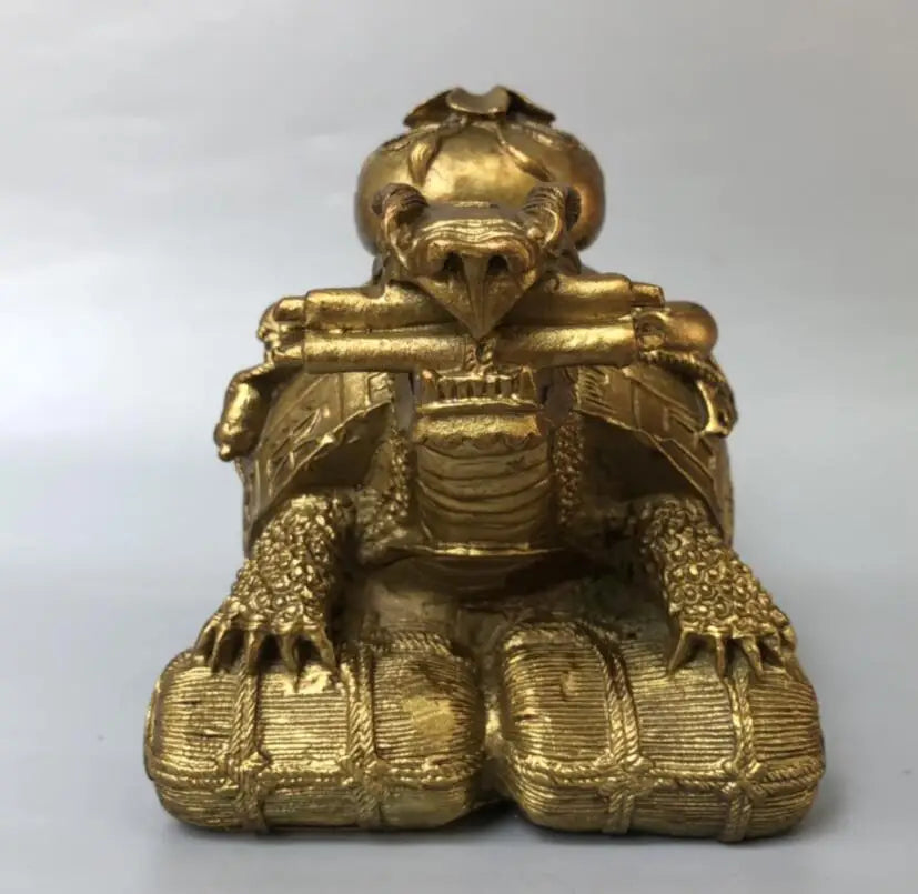 China brass eight treasures dragon turtle crafts statue