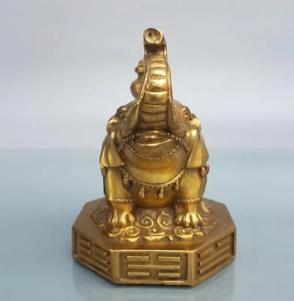 China brass eight trigrams elephant crafts statue
