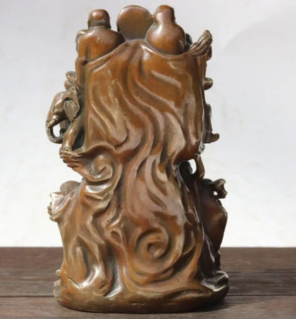 China brass eighteen Rohan Buddha crafts statue