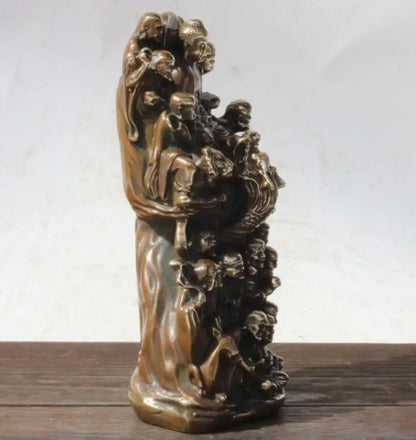 China brass eighteen Rohan Buddha crafts statue