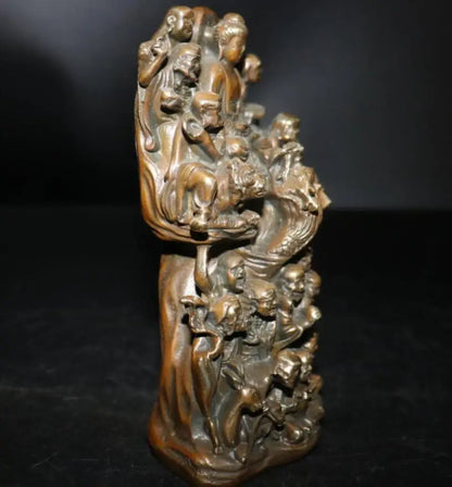 China brass eighteen Rohan Buddha crafts statue