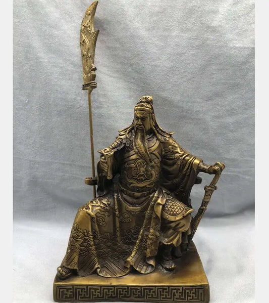 China brass exquisite guan gong crafts statue