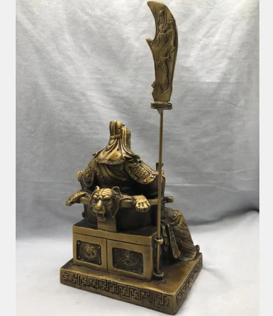 China brass exquisite guan gong crafts statue