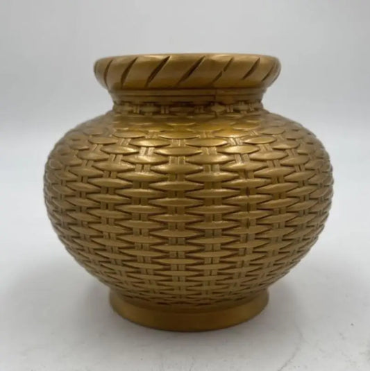 China brass fish basket crafts statue