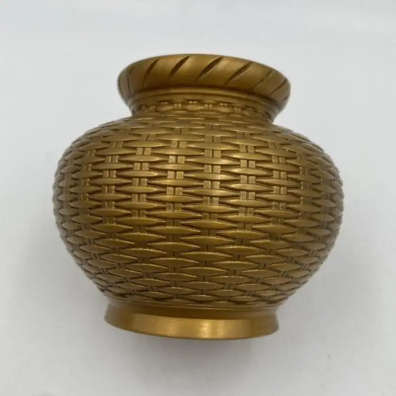 China brass fish basket crafts statue
