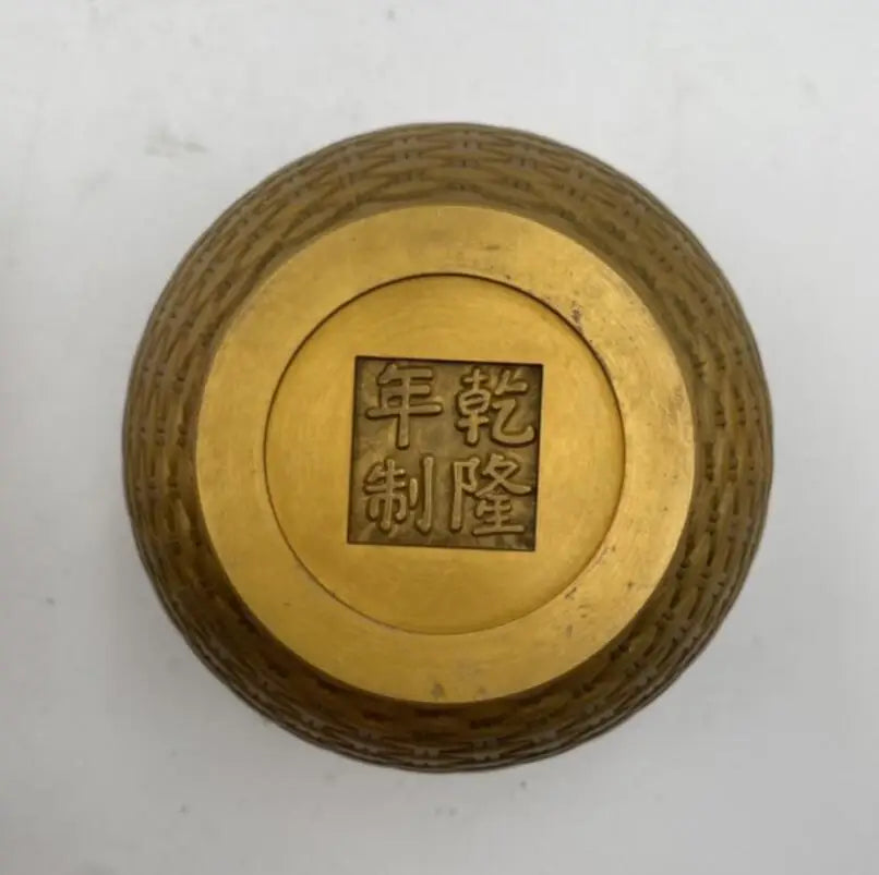 China brass fish basket crafts statue