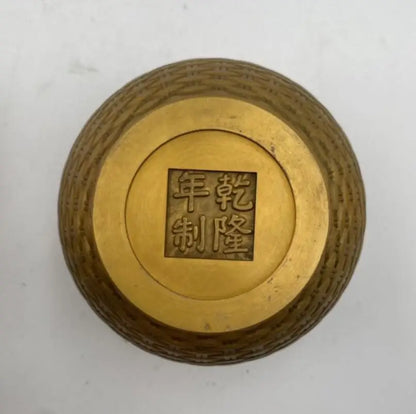 China brass fish basket crafts statue