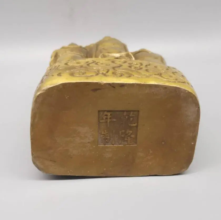 China brass five god of wealth crafts statue