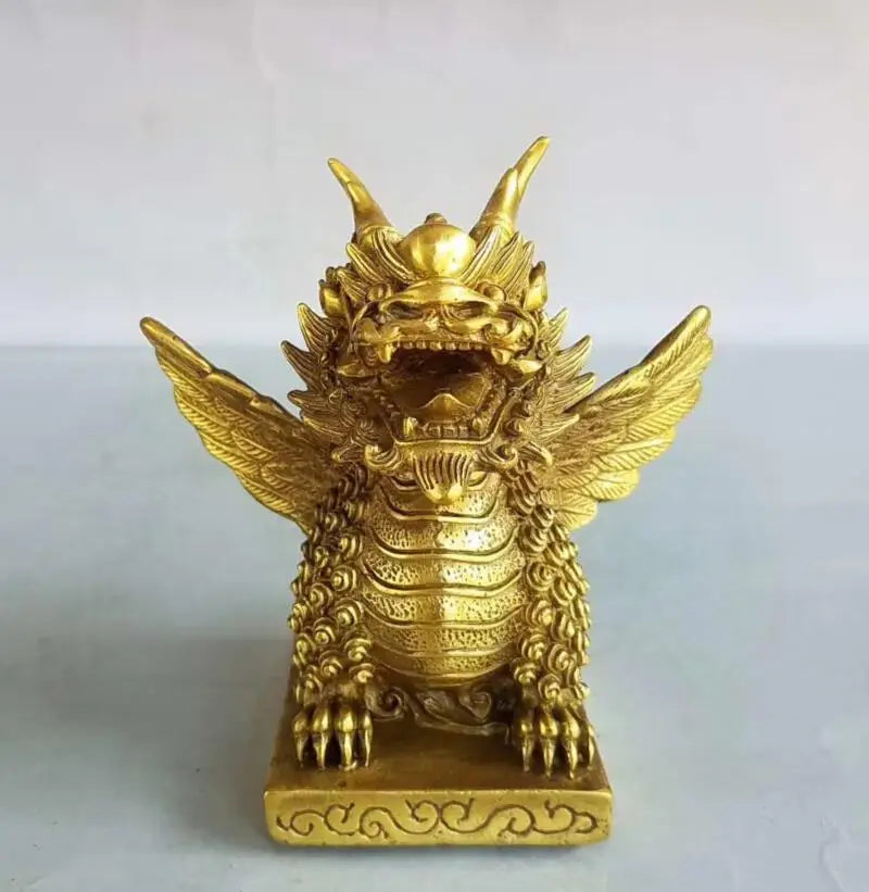 China brass fly Kirin crafts statue