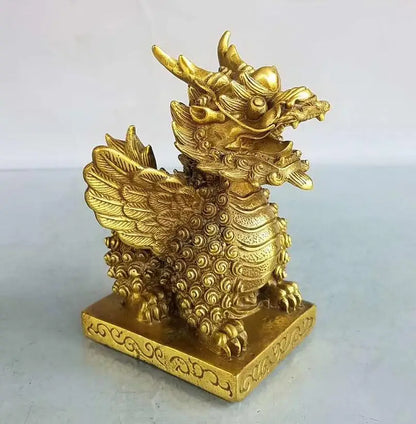 China brass fly Kirin crafts statue