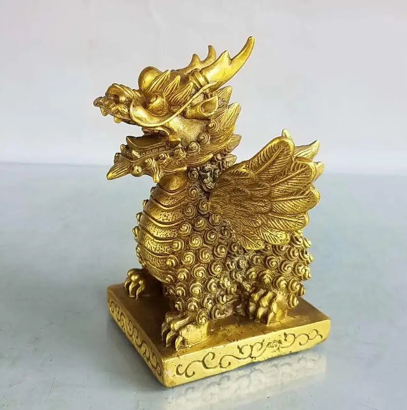 China brass fly Kirin crafts statue