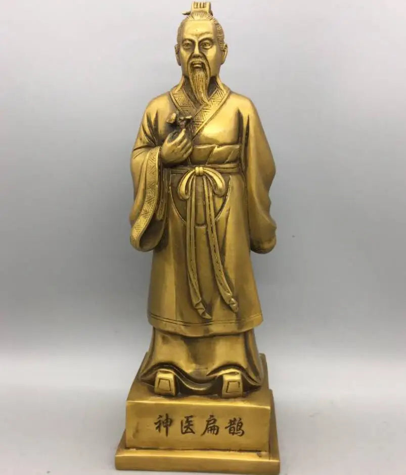 China brass god doctor Bian Que crafts statue