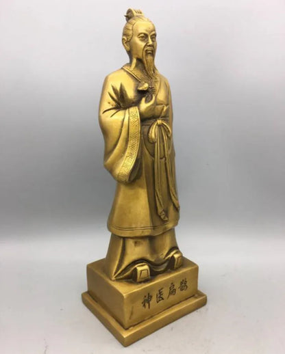 China brass god doctor Bian Que crafts statue