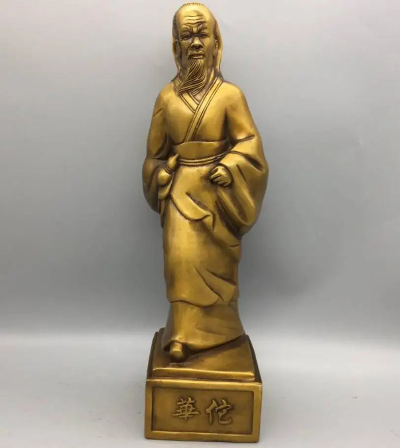 China brass god doctor medicine king Hua tuo crafts statue