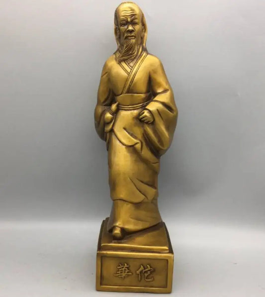 China brass god doctor medicine king Hua tuo crafts statue