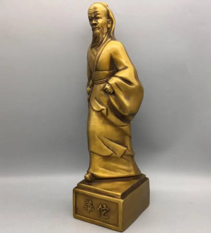 China brass god doctor medicine king Hua tuo crafts statue