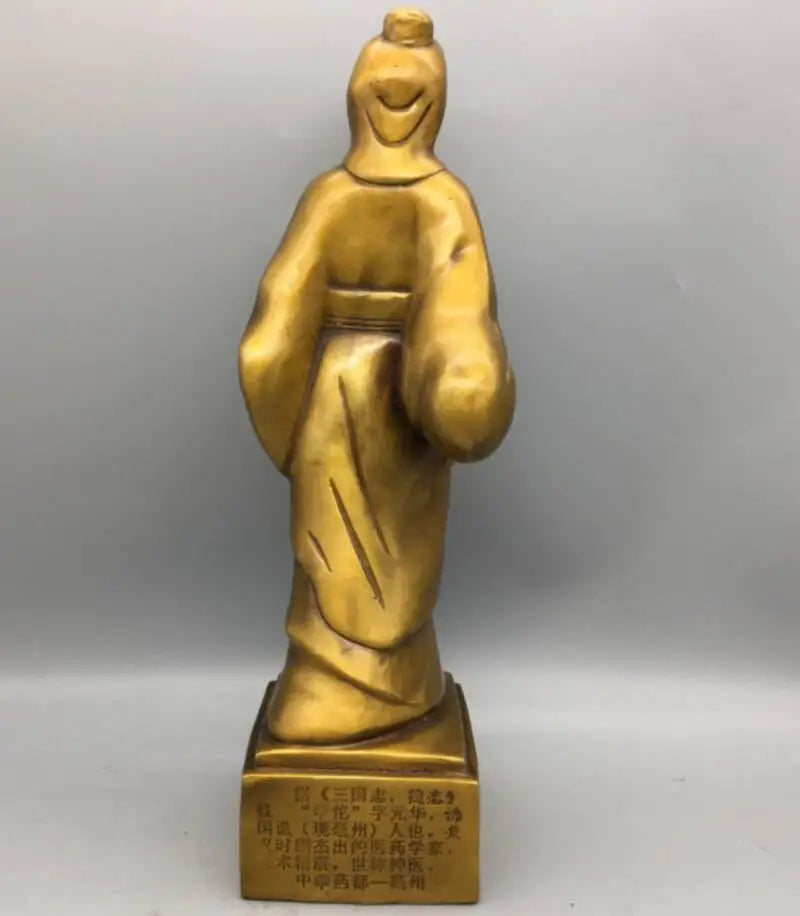 China brass god doctor medicine king Hua tuo crafts statue